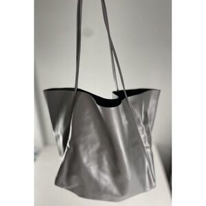 H&M Coated tote bag in grey Shoulder Purse Classic‎ Women Medium Size